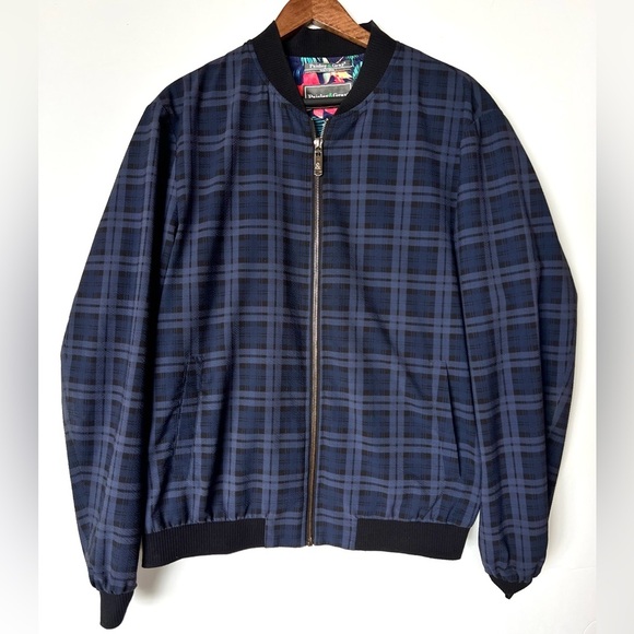 Paisley & Gray Plaid Seersucker Bomber Jacket